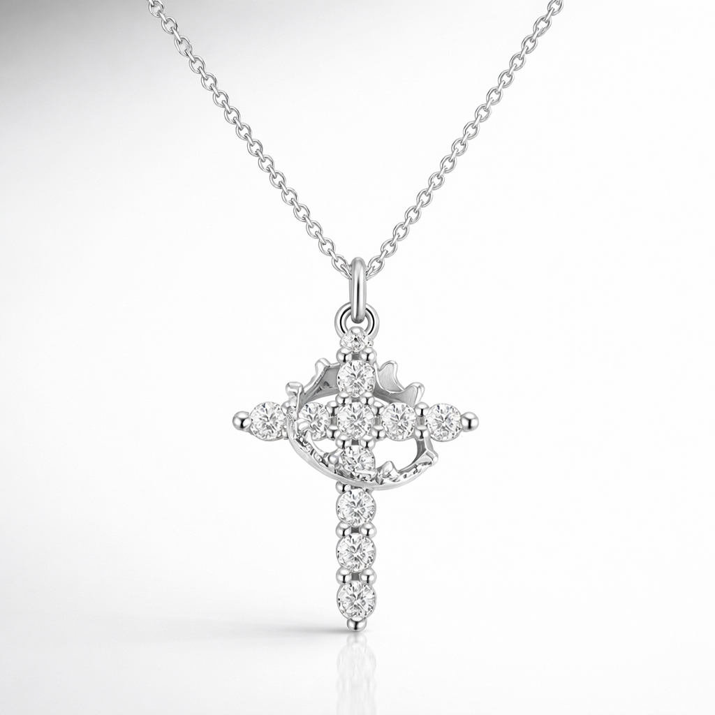 Crown Cross Faith Necklace